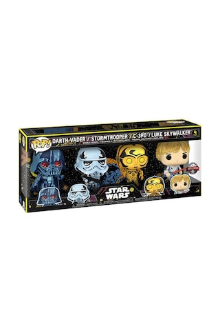 Funko Pop 4-pack Retro Series: Disney Star Wars - Darth Vader / Stormtrooper / C-3po / Luke Skywalker