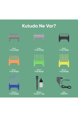 Şarjlı Ayarlanabilir Bıçaklı Saç Sakal Tıraş Makinesi Erkek Kişisel Bakım Rd-6050x 8 Saat