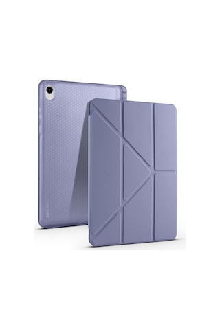 Samsung Galaxy Uyumlu Tab S11 Kılıf Tri Folding Kalem Bölmeli Standlı Kılıf Arka Kapak