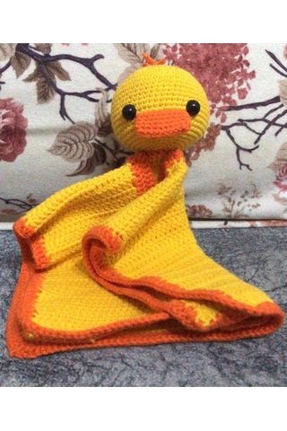 Amigurumi Uyku Arkadaşı Havuç Kafa Sarı