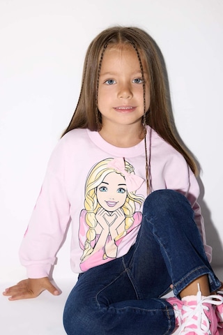 Defacto Kız Bebek Barbie Bisiklet Yaka Sweatshirt F4979a525aupn633 Pembe