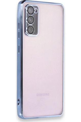 Tedar Samsung Galaxy Uyumlu S20 Fe Kılıf Razer Lensli Silikon - Açık Mavi Najmaddin standart