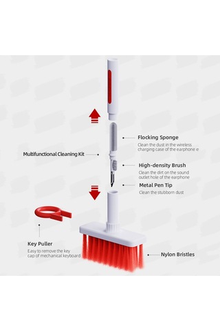 Kulaklık Temizleme Kalemi Klavye Temizleme Fırçası Beyaz