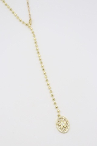Vıp Kolye 14 K-17636 42cm Çok REnkli