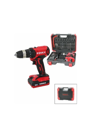 Rodex RDX-3375A 4741 Şarjlı Çift Batarya 17 PCS Uçlu Matkap