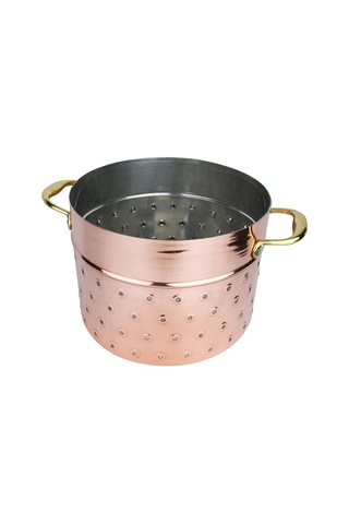 Cuvesta El Yapımı Şef Tipi Büyük Kalın 1.5mm Bakır Süzgeç 24x18cm