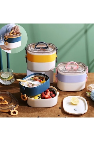 Vagonlife Çelik Yemek Kabı Bölmeli - Lunch Box Bl50251-2