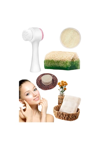 5'li Set Ölü Deri Akne Leke Sivilce Arındırıcı Gerdirme Beyazlatıcı Peeling Doğal Cilt Yüz Bakım