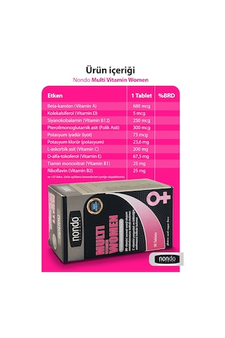 Nondo Multi Vitamin Women 30 Tablet