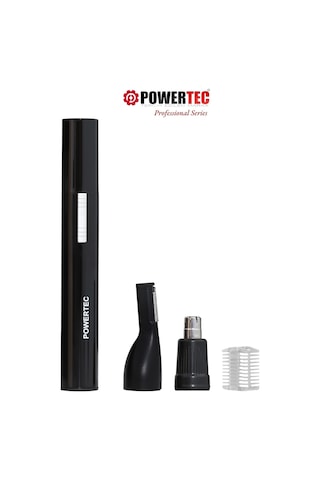 Powertec TR-404 Burun Kulak Kaş 2in1 Tıraş Makinesi Siyah