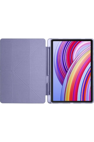 Xiaomi Redmi Pad Pro 12.1 / Poco Pad Uyumlu Kalem Bölmeli Standlı Kapaklı Uyku Modlu Akıllı Kılıf Kılıf