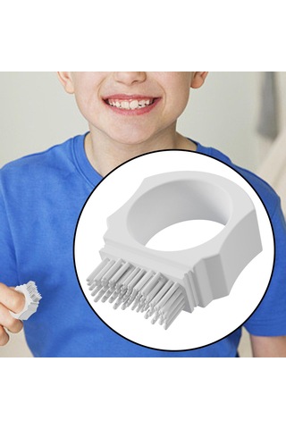 Suntek Çocuklar Parmak Diş Fırçası Taşınabilir Beyaz