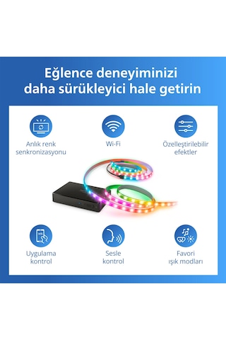 Philips Smart Lighting Hdmı 2.0 Sync Box Kiti 75"-85" Tv'ler İçin - Google Home, Alexa, Homekit Ve Matter Uyumlu Çok Renkli
