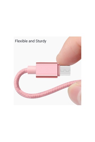 Hombey 3 Cihazı Aynı Anda Şarj Edebilen 1 Metre Uzunlukta 2a Type-c/lightning/micro Usb Altın Nylon Kablosu Kutu Paketli