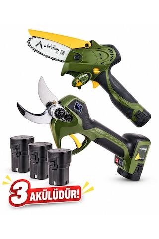 Alpen Wildhorn 32 Budama Makası ve Beverin 10 Akülü Testere 3 Bataryalı