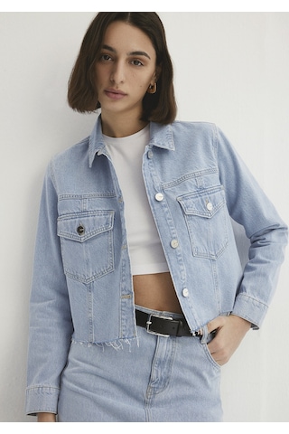 Mavi - Thalia Mavi Premium Buz Mavi Jean Ceket 1110289-86792 Açık Mavi