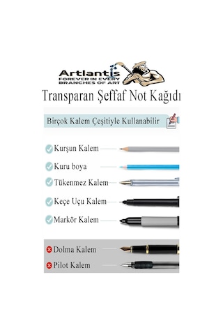 Yapışkanlı Şeffaf Not Kağıdı 50 Yaprak 2 Paket Kare Transparan Postit 75x75mm Yarı Saydam İşaretleyici Aydınger Not