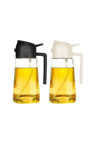 Reedark 470ml Cam Zeytinyağı Dağıtıcı, Sprey Ve Dökme Fonksiyonu, Otomatik Açma Özelliği, Modern Mutfak Gereci Zeytin Yeşili Diğer