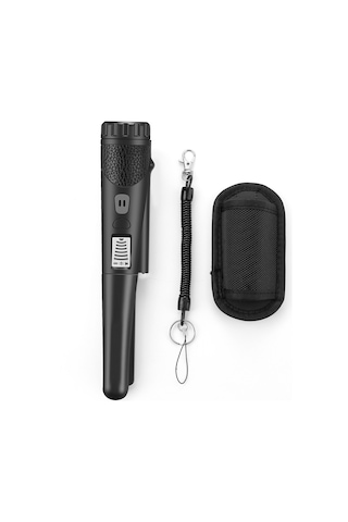 Metal Dedektörü, Taşınabilir Yüksek Hassasiyetli Metal Dedektörü Dokuma Kılıf Çanta İle Tek Tuşla Led Göstergesi Altın Dedektörü Siyah