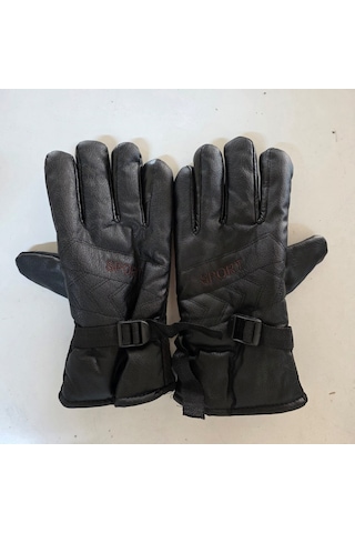 Sport+ Eldiven Deri Siyah Xl