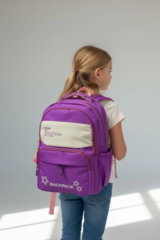 Backpack Çok Bölmeli Okul & Günlük Sırt Çantası Mor Backpack Çok Bölmeli Okul & Günlük Sırt Çantası Mor