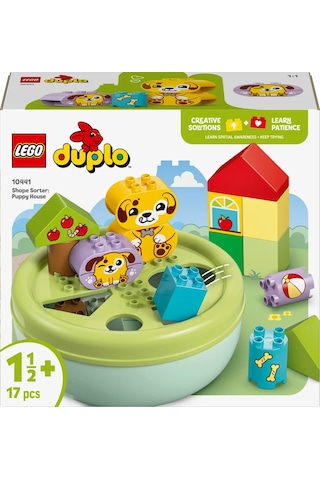 LEGO® DUPLO® İlk Şekil Ayırıcı: Köpek Evi 10441 - 1,5 Yaş ve Üzeri Çocuklar için Eğitici Oyuncak Yapım Seti (17 Parça)