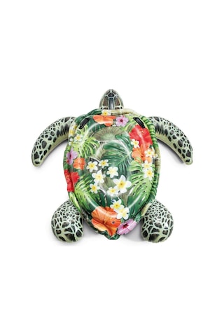 Kaplumbağa Desenli Binici 191x170 Cm, Şişme Deniz Havuz Yatağı Yeşil