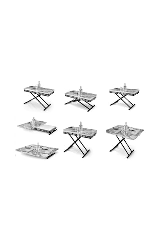 432 Metal Ayaklı Akıllı Sehpa 7x2 14 Farklı Kullanım Garda Cev...
