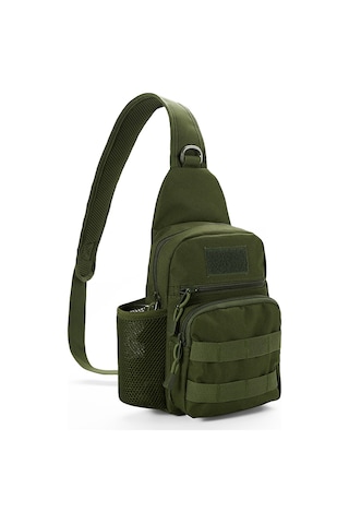 Youtek Unisex Askılı Çanta - Kamuflaj Desenli, 600d Oxford, Çoklu Cep, Su Flasör Çantası, Dağcılık-siklet İçin, Büyük Kapasite Yeşil