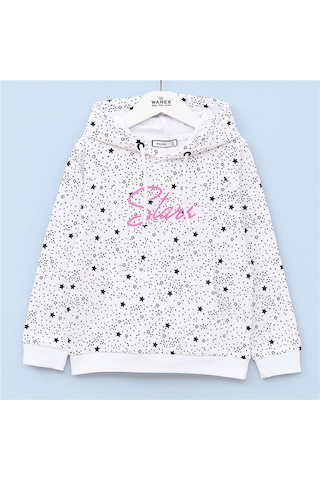Wanex Kız Çocuk Uzun Kol İnce Kapüşonlu Sweatshirt - 31703 Desenli