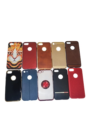 Ithink Apple Uyumlu iPhone 7 Karışık Renk & Model Silikon Kılıf - 6 Lı