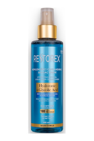 Restorex Hydra Nemlendirici Canlandırıcı Bakım Sıvı Saç Kremi 200 Ml - Hyaluronik Asit Glikoik Asit Sülfatsız