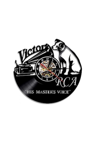 Primepickings 12 Inç Müzik Serisi Vinil Kayıt Duvar Saati Oturma Odası Duvar Saati Led Moda Yaratıcı Basit M A