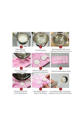 12 Kapasiteli Dıy Silikon Lolipop Çikolata Kalıpları Style 3 Diğer