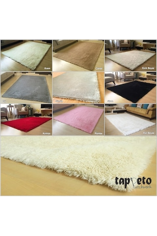 Tappeto Tavşan Tüyü Kaymaz Taban Post Peluş Halı