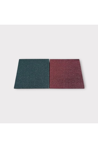 Kauçuk Zemin Kaplama Karo Kiremit Rengi 40x40x2 Cm - 35m2 Paketli-606 Çok Renkli