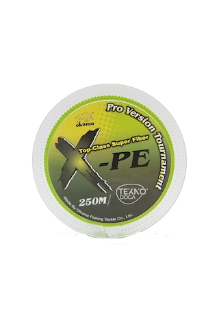 Okuma X-Pe Pro Turnuva Dynema 8 Kat Yeşil Örgü Ip Misina 250M