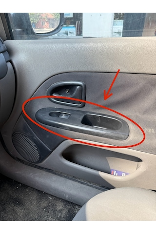 Renault Clio Symbol Thalia Cam Açma Düğmesi Kapağı Cam Kumanda Tuşu Çerçevesi Ön Sağ