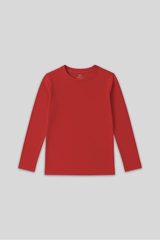 Fiesta O Yaka Standart Fit Basic Uzun Kollu Unisex Çocuk T-shirt - 11329 Kırmızı