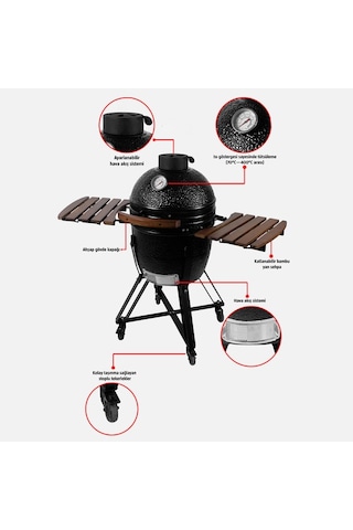Kingstone Kamado Kömürlü Mangal Ø38 Cm Diğer