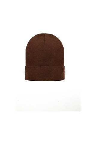 Ucla Lanıta Kahve Bere Nakışlı - Unisex Bere Kahve