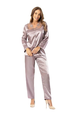 Faal Saten Dantelli Pijama Takım 4610 001