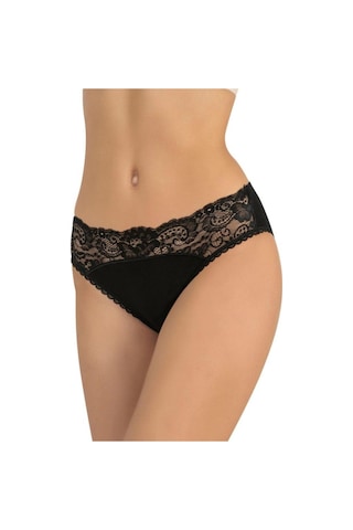 Fabony Kadın Dantelli Bikini Külot Siyah