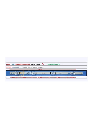 Lg Lc420due Fg P2, 42lb620v, 6916l-1709a, 6916l-1956a, 6916l-1957a, 42lb585v-620v Tv Led Çubuk A 1 Adet