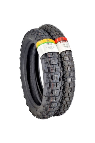 Set 110/90-16 Tt Ve 275-18 Tt Motosiklet Lastikleri