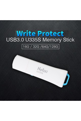 Netac Yazma Korumalı Usb3.0 U335s 64 Gb Flash Sürücü Beyaz
