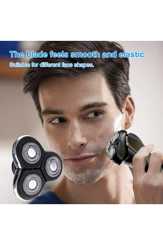 Geeksen Razor Üç Bıçaklı Yedek Başlıklar Yıkanabilir Elektrikli Tıraş Başlıkları Philips No-relco Sh90 S9000 Rq10 Rq12 İçin Yedek