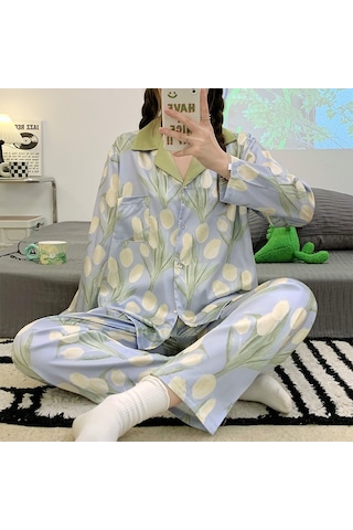 Kadın Buz İpek Pijama-7002 Diğer