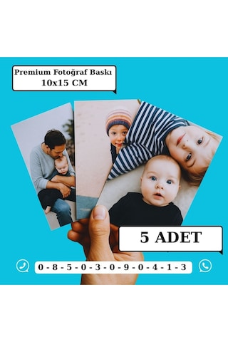 Kişisel Premium Fotoğraf Baskısı 5 Adet 10x15 Cm