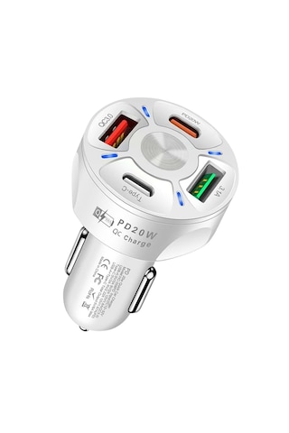 Concord C-776 3x Usb-c 1x Usb A Fast Araç Şarjı Qc 3.1a Pd20w Usb C